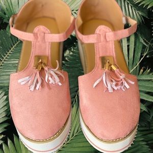 Adorable Pink Shoes  tassles love these NWOT OR BOX